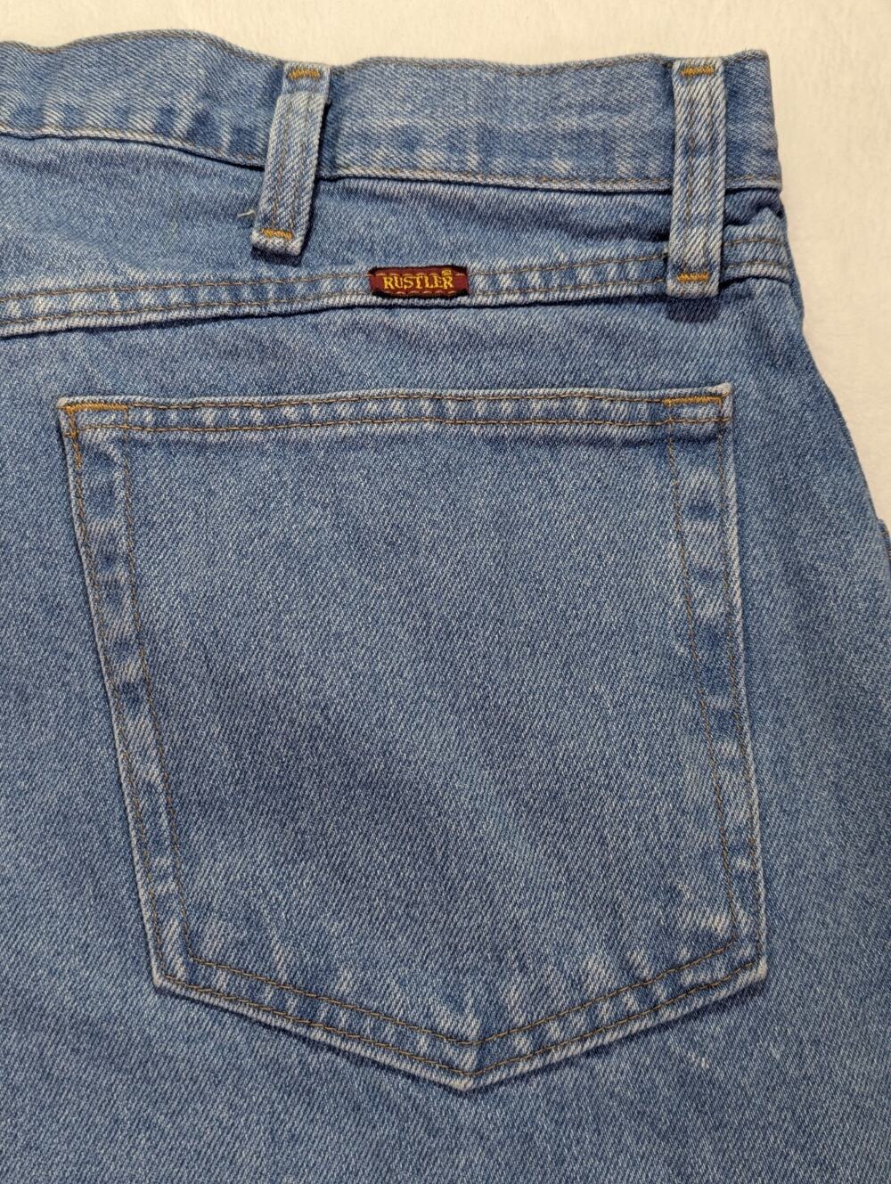Rustler Men 36x29 Light Stone Wash Regular Fit Straight Leg Cotton Jeans